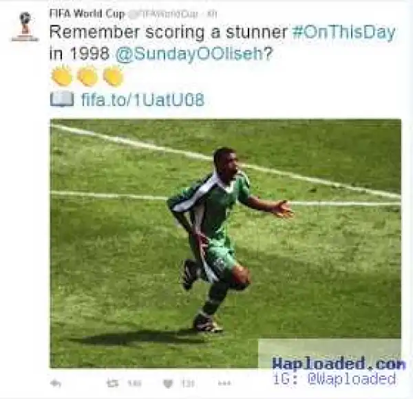 FIFA remembers Sunday Oliseh